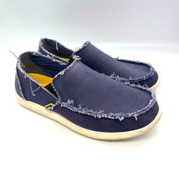 CROCS Men\'s Casual Santa Cruz Slip-on Loafers Navy Blue Size 9